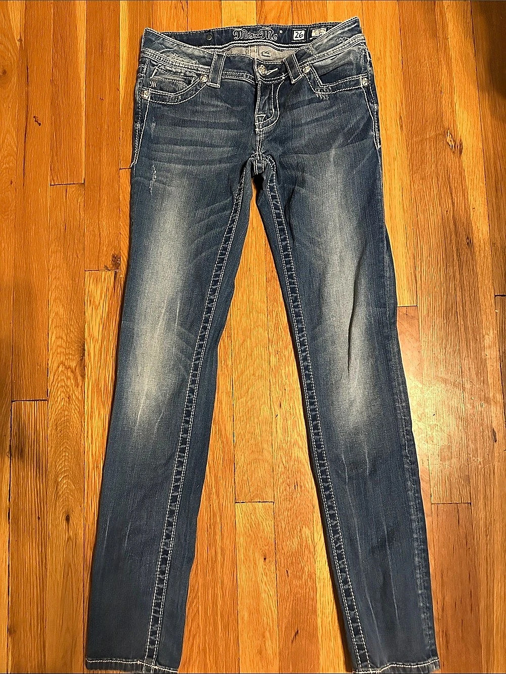 Miss Me Skinny Jeans Blue 26 waist